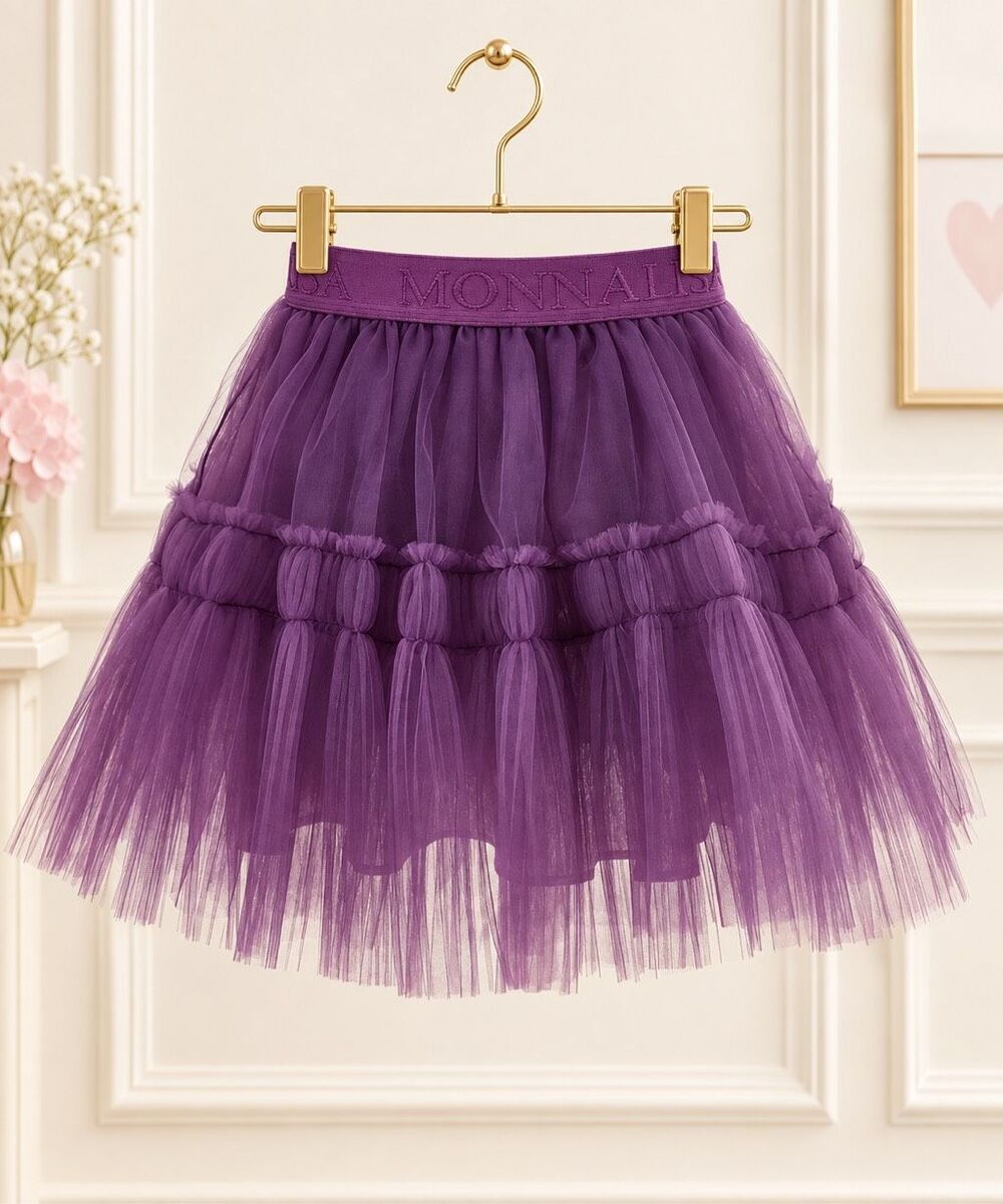 NWOT Monnalisa girls’ tiered tulle skirt, Sz 8, $210 C7